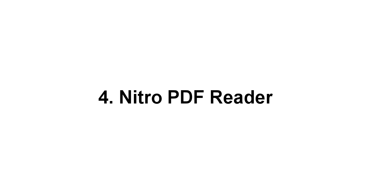 4. Nitro PDF Reader