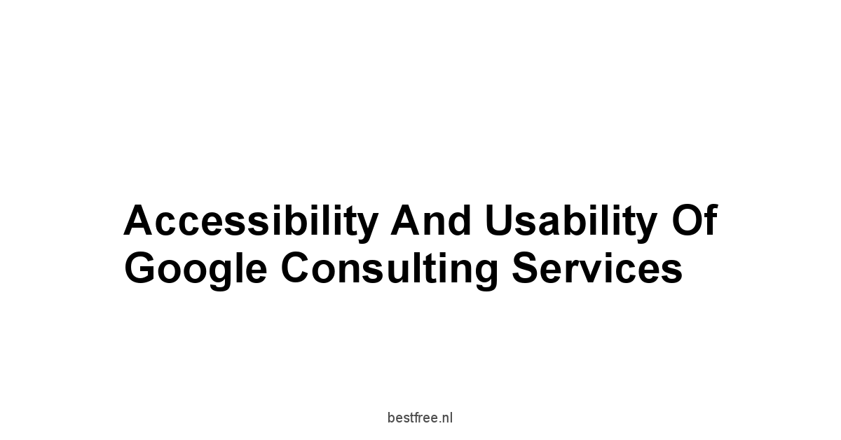 Accessibility and Usability of Google Consulting Services