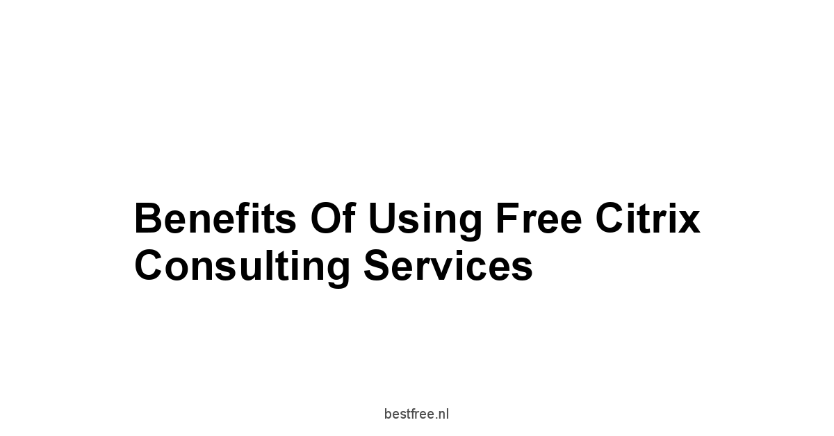 Benefits of Using Free Citrix Consulting Services