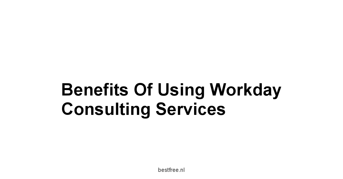 Benefits of Using Workday Consulting Services