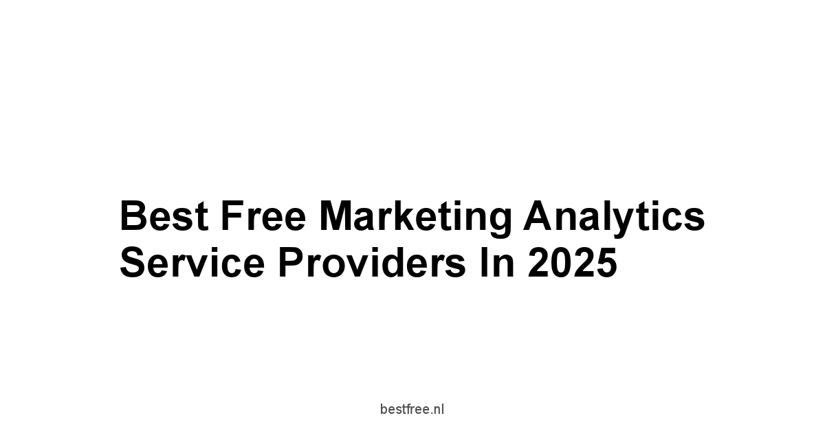 Best Free Marketing Analytics Service Providers in 2025