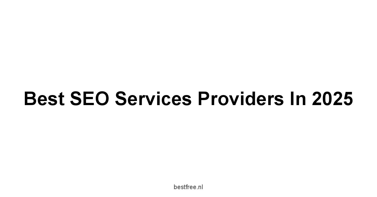 Best SEO Services Providers in 2025