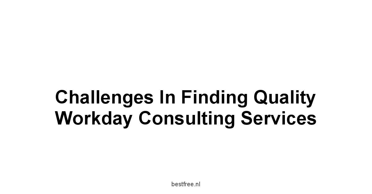 Challenges in Finding Quality Workday Consulting Services