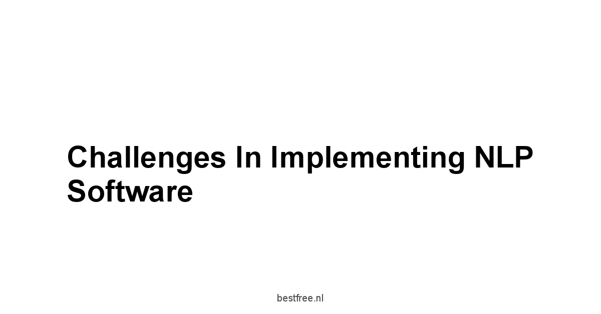 Challenges in Implementing NLP Software