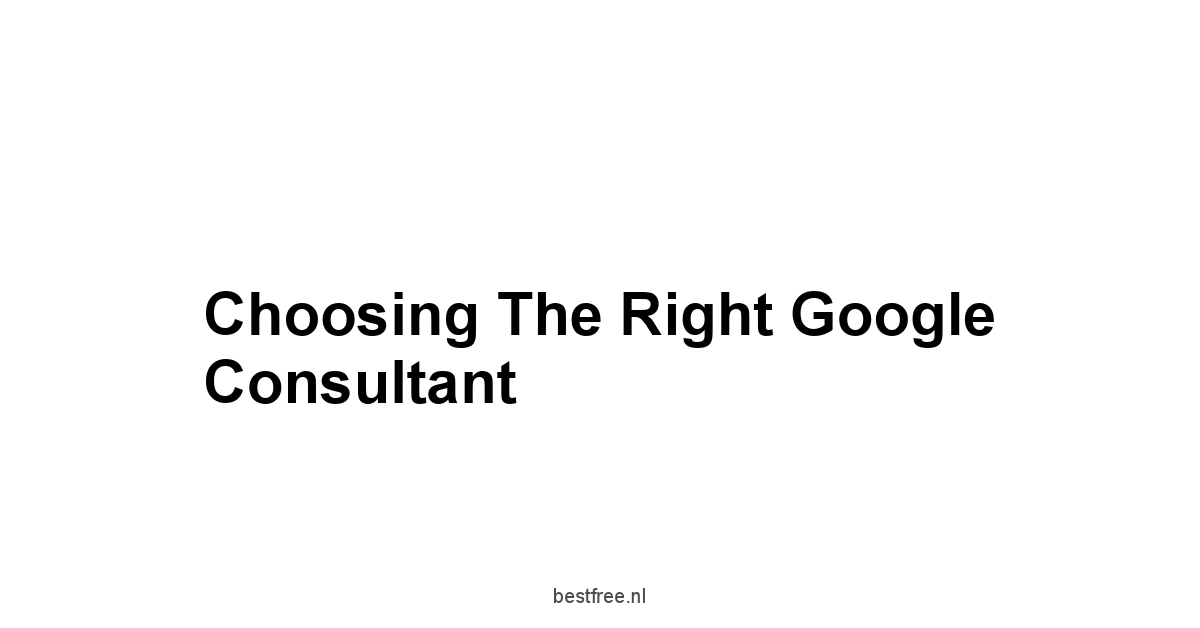 Choosing the Right Google Consultant