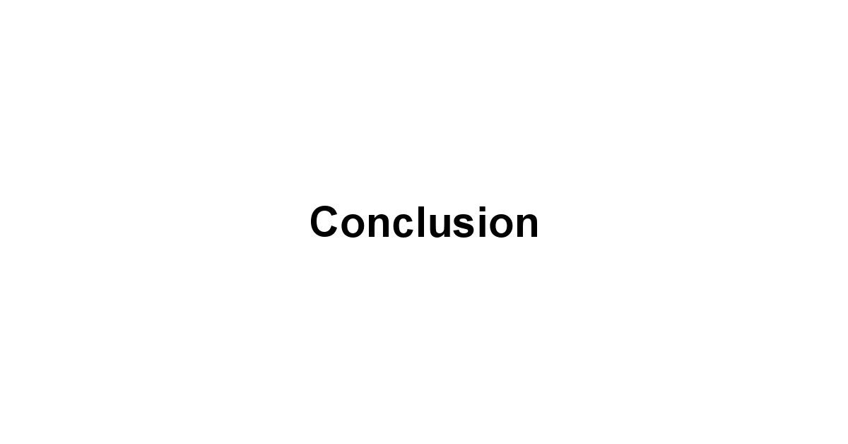 Conclusion