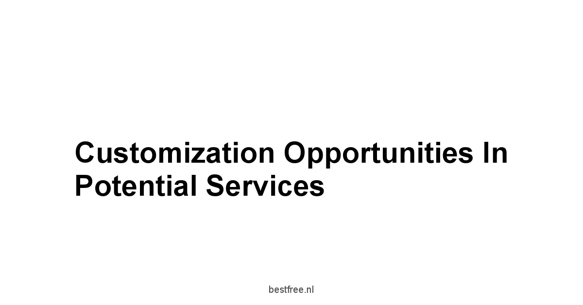 Customization Opportunities in Potential Services