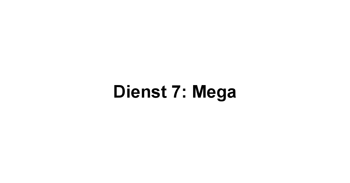 Dienst 7: Mega