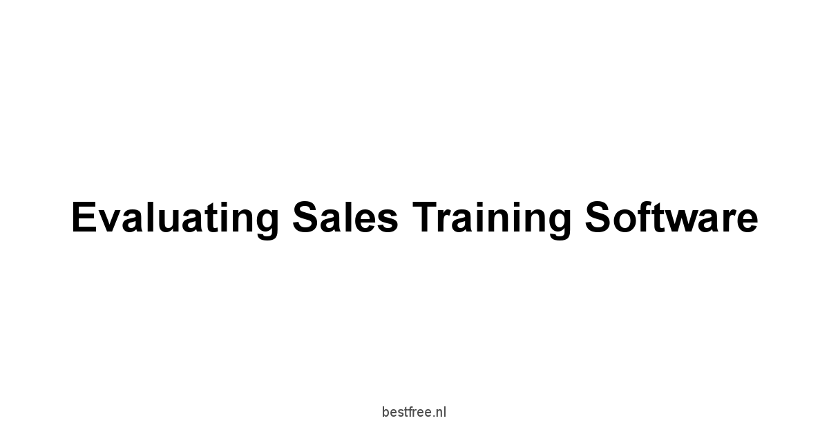 Evaluating Sales Training Software