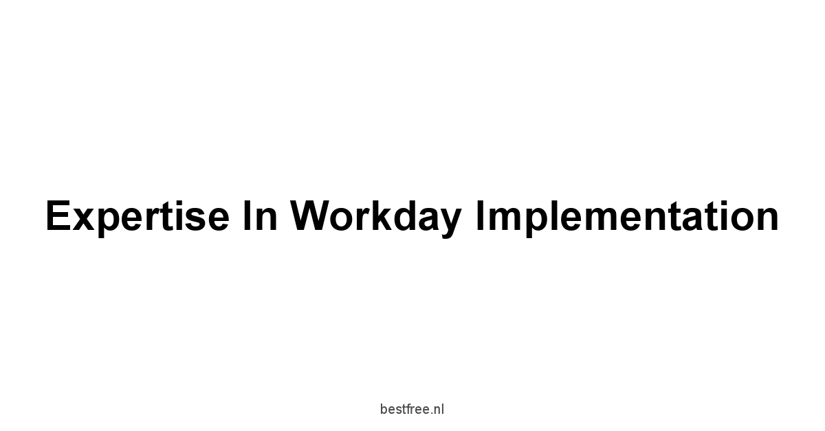 Expertise in Workday Implementation