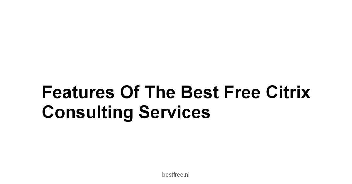 Features of the Best Free Citrix Consulting Services