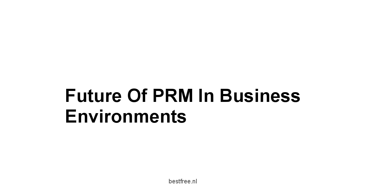 Future of PRM in Business Environments