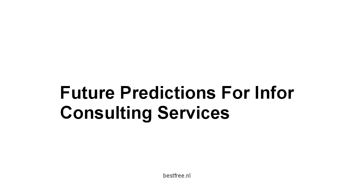 Future Predictions for Infor Consulting Services