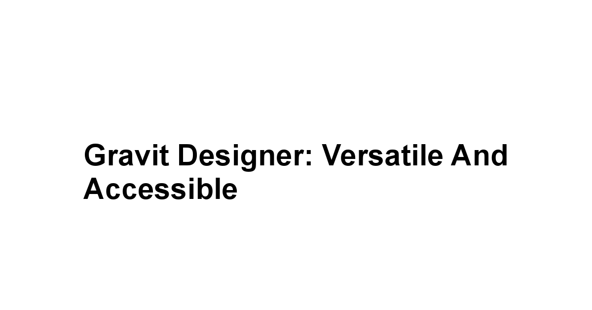 Gravit Designer: Versatile and Accessible