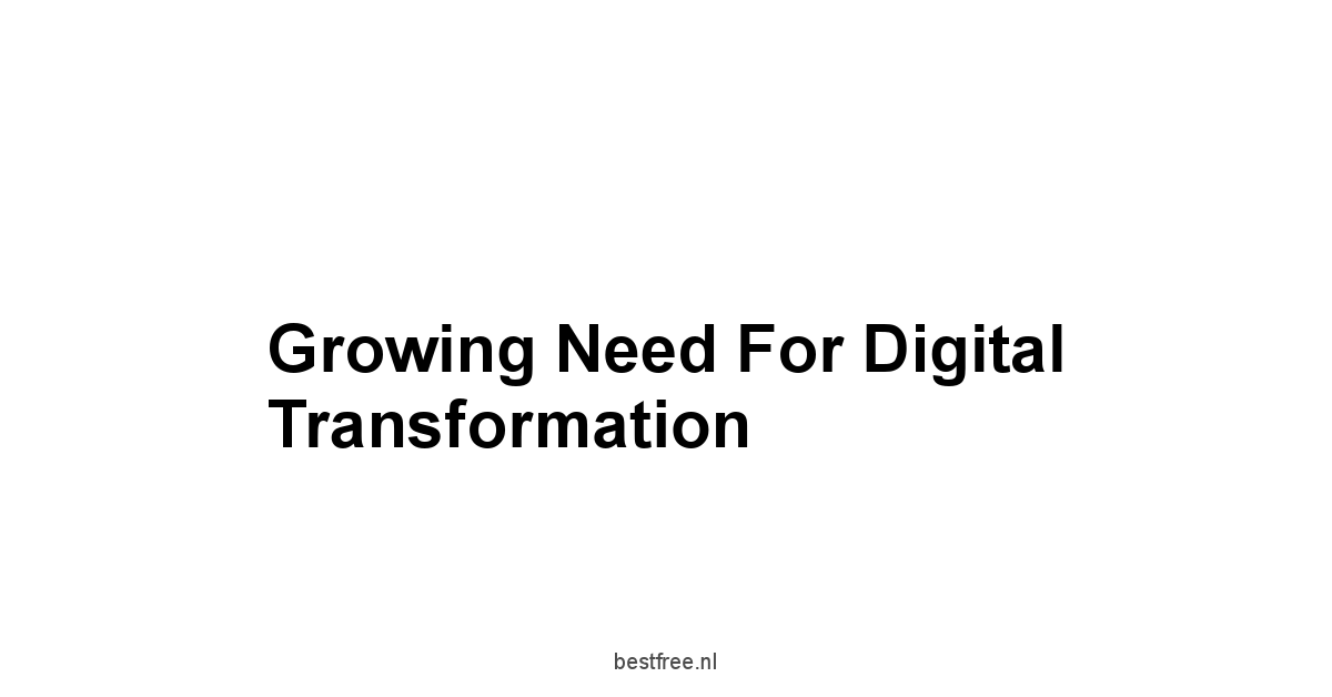 Growing Need for Digital Transformation