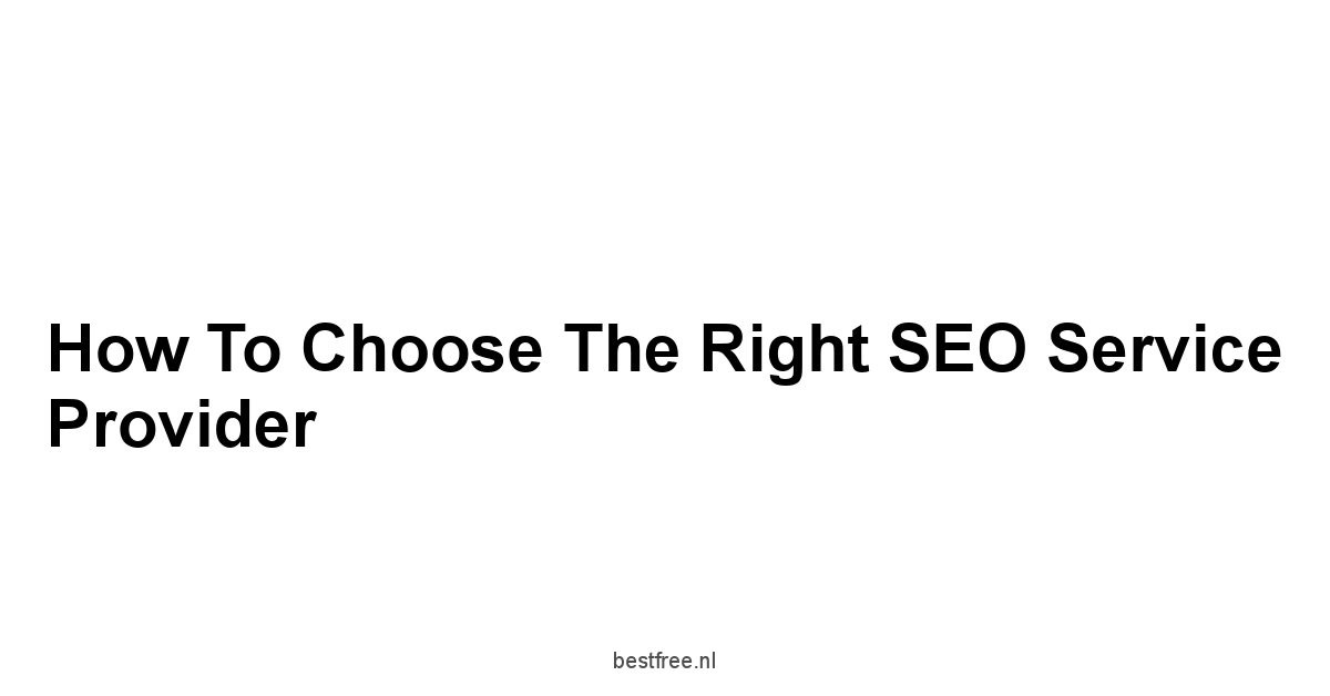 How to Choose the Right SEO Service Provider