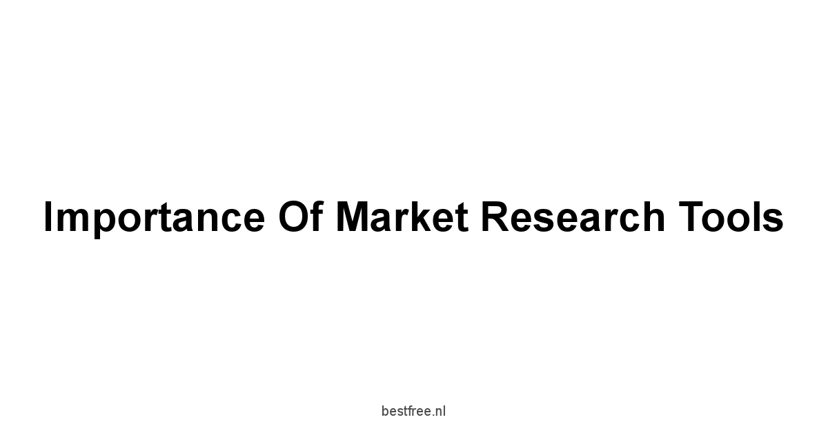 Importance of Market Research Tools