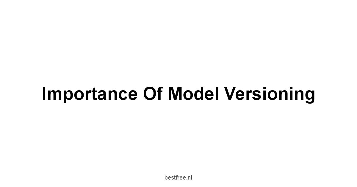 Importance of Model Versioning