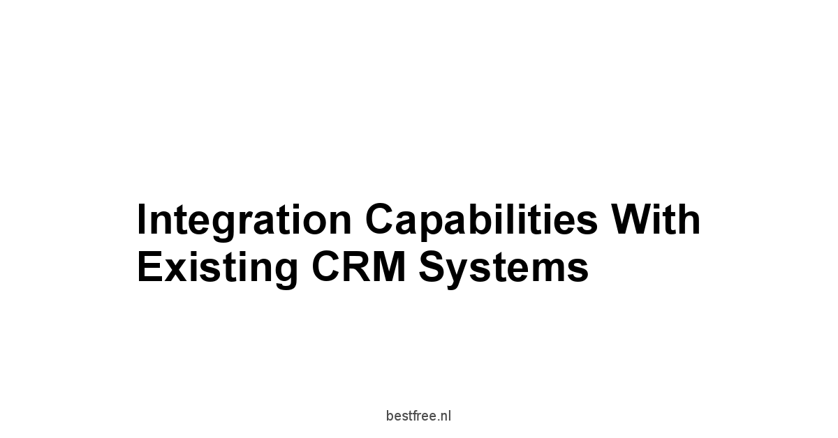 Integration Capabilities with Existing CRM Systems