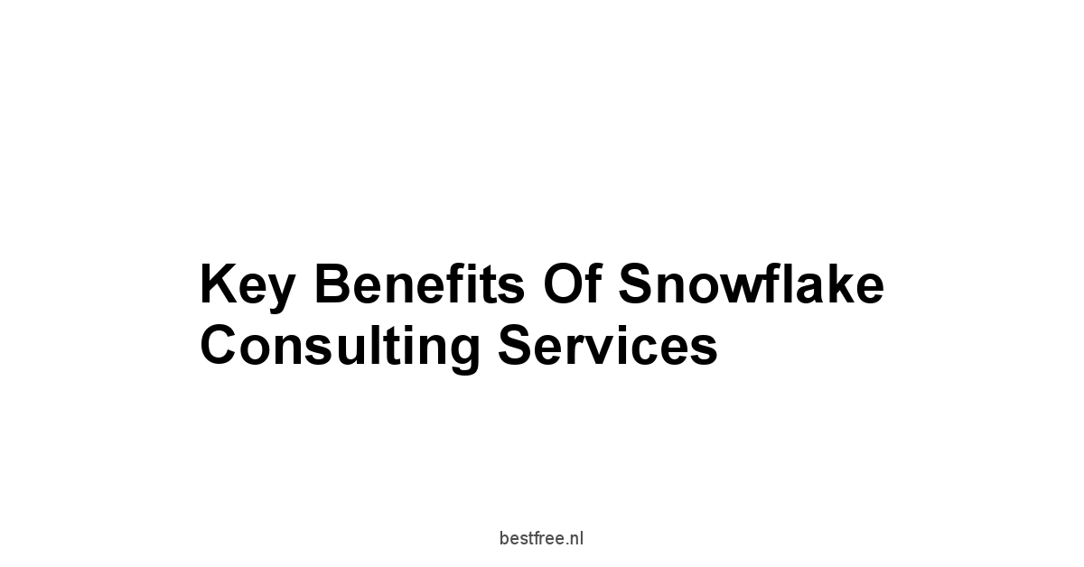 Key Benefits of Snowflake Consulting Services