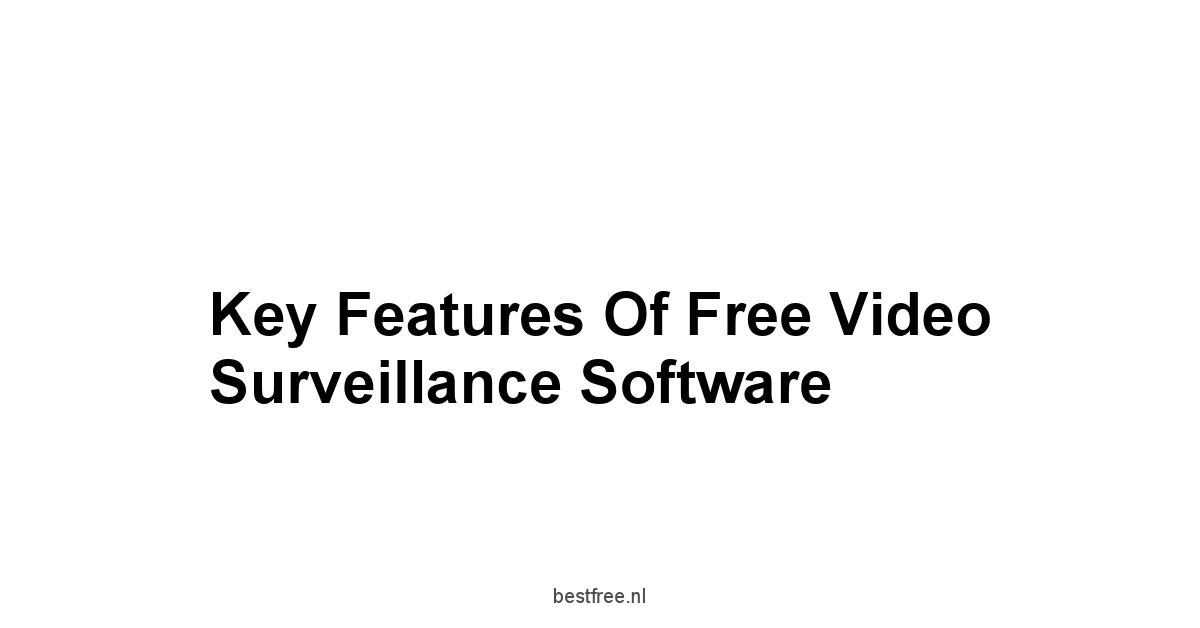 Key Features of Free Video Surveillance Software