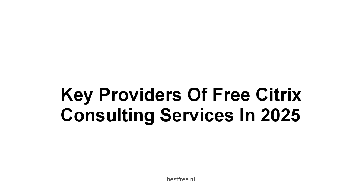 Key Providers of Free Citrix Consulting Services in 2025