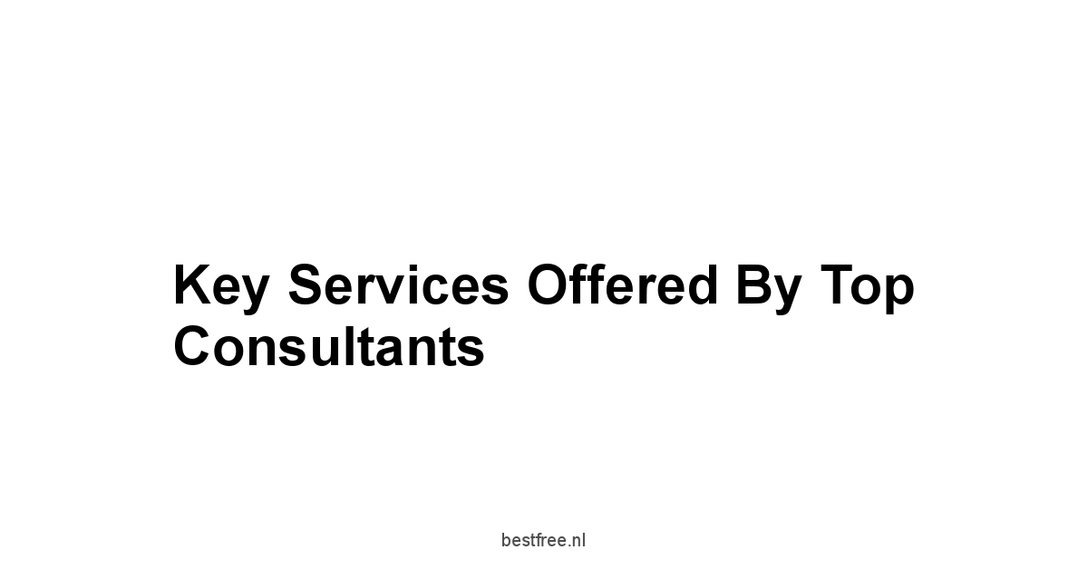 Key Services Offered by Top Consultants