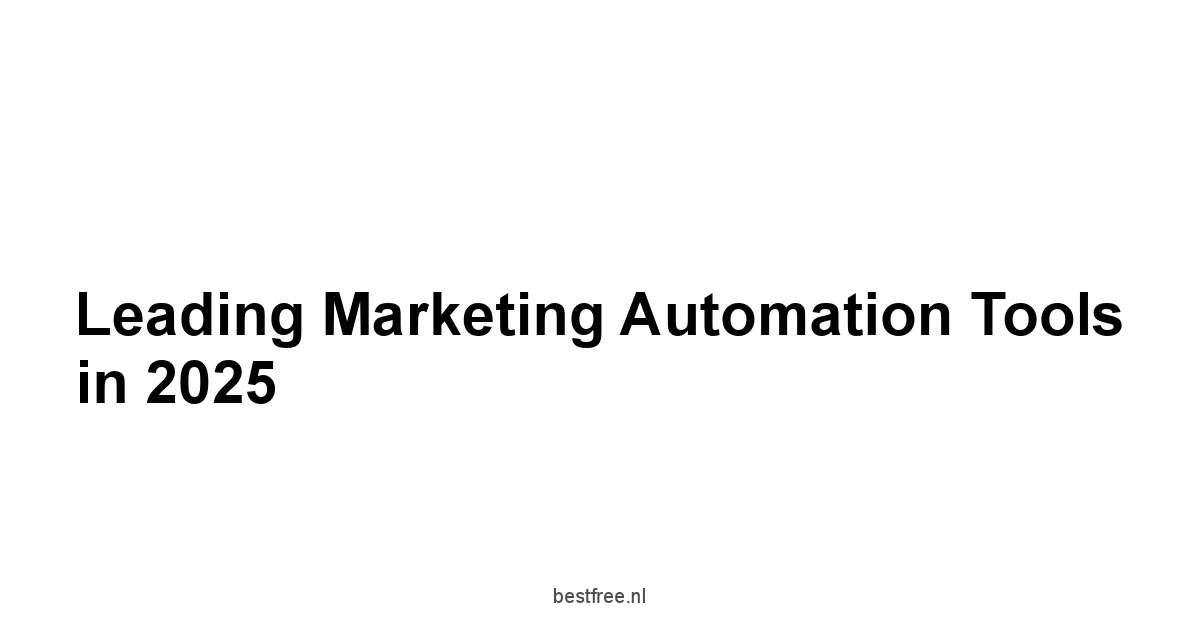 Leading Marketing Automation Tools in 2025