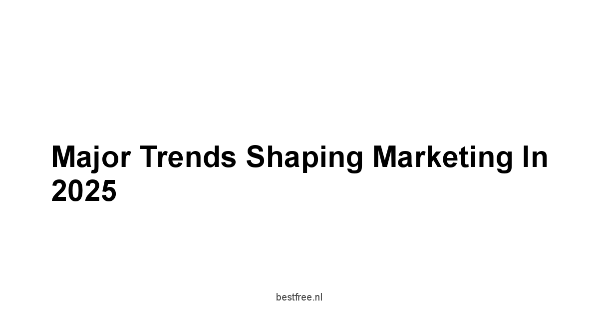 Major Trends Shaping Marketing in 2025