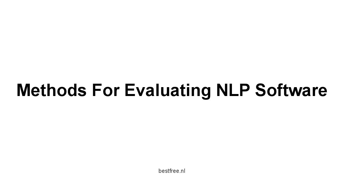 Methods for Evaluating NLP Software