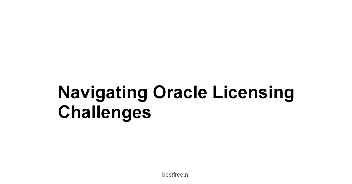 Navigating Oracle Licensing Challenges