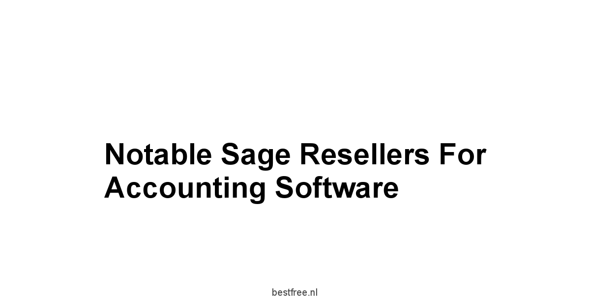 Notable Sage Resellers for Accounting Software