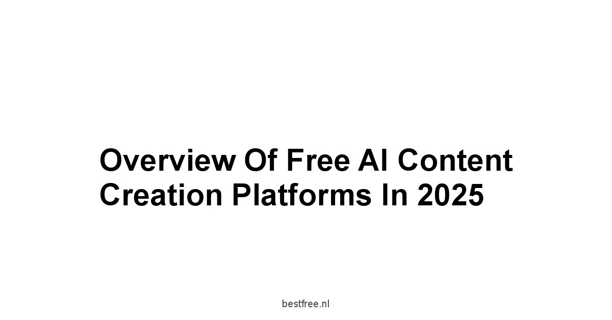 Overview of Free AI Content Creation Platforms in 2025