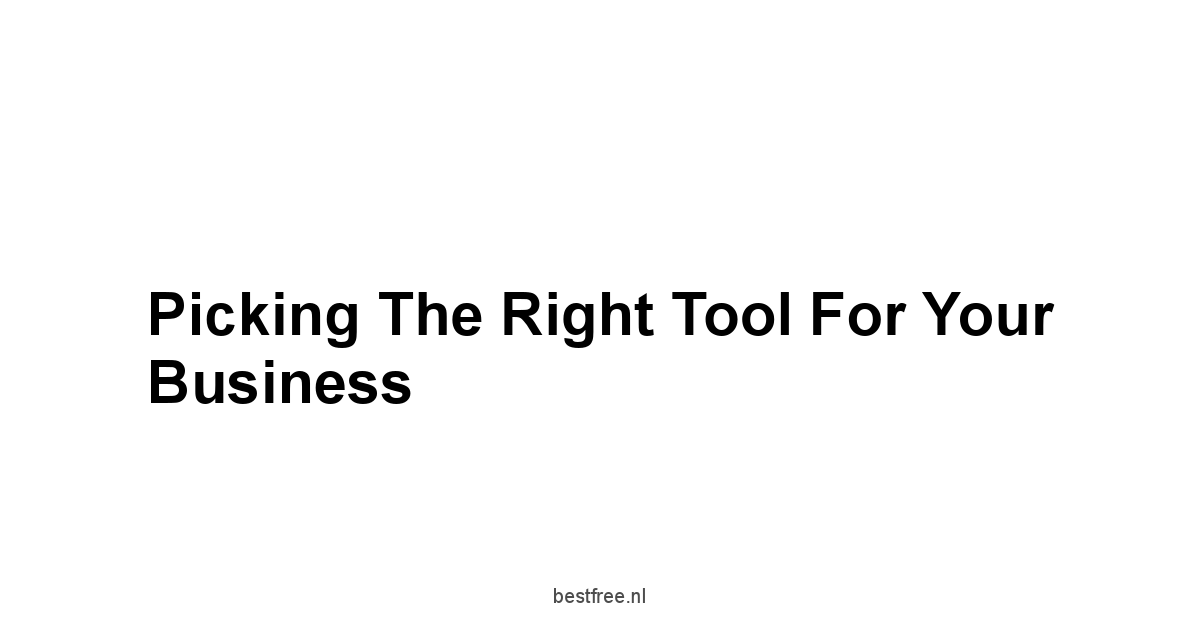 Picking the Right Tool for Your Business