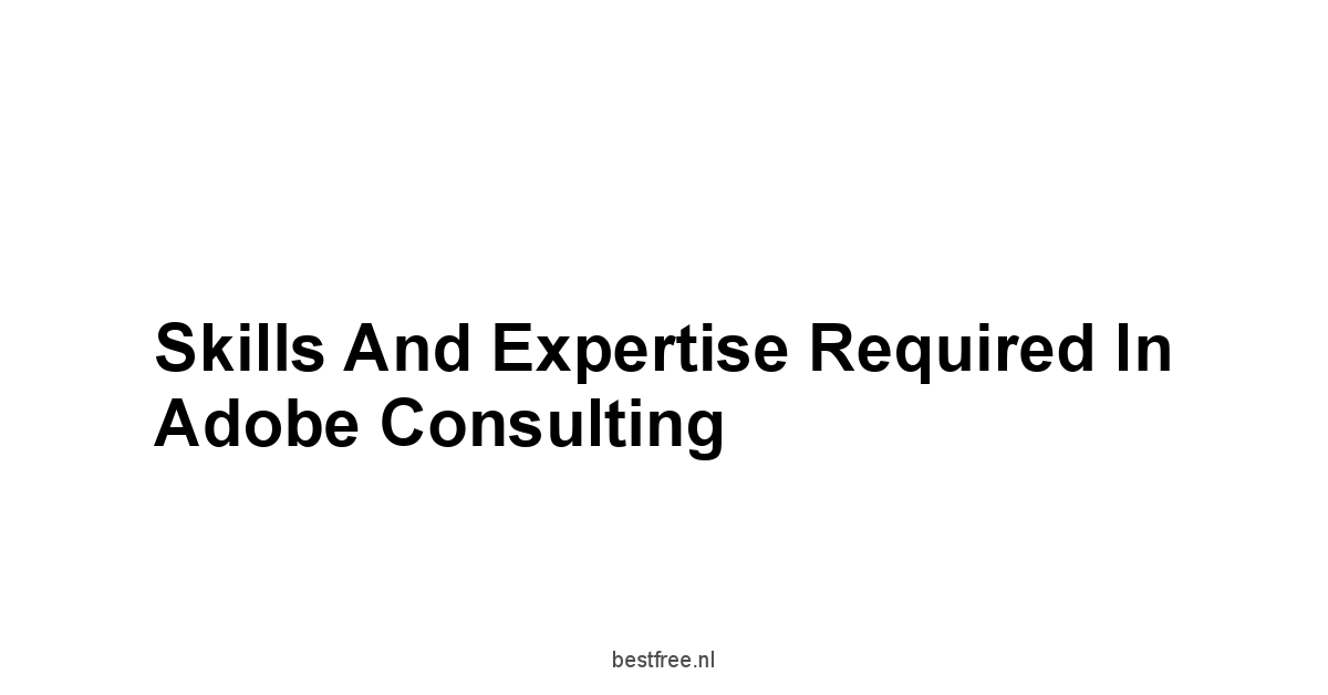 Skills and Expertise Required in Adobe Consulting