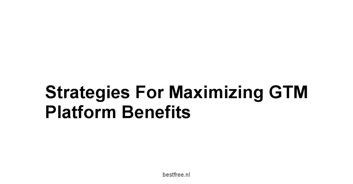 Strategies for Maximizing GTM Platform Benefits