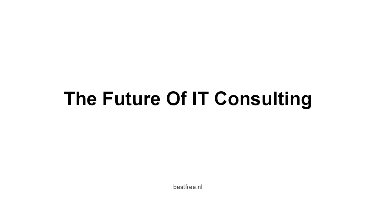 The Future of IT Consulting