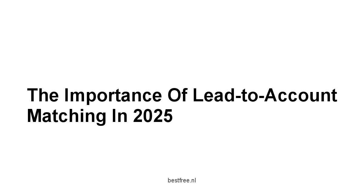 The Importance of Lead-to-Account Matching in 2025