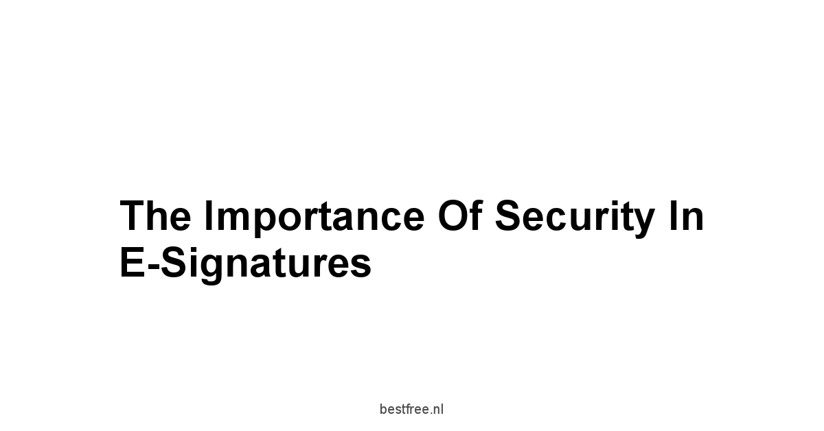 The Importance of Security in E-Signatures