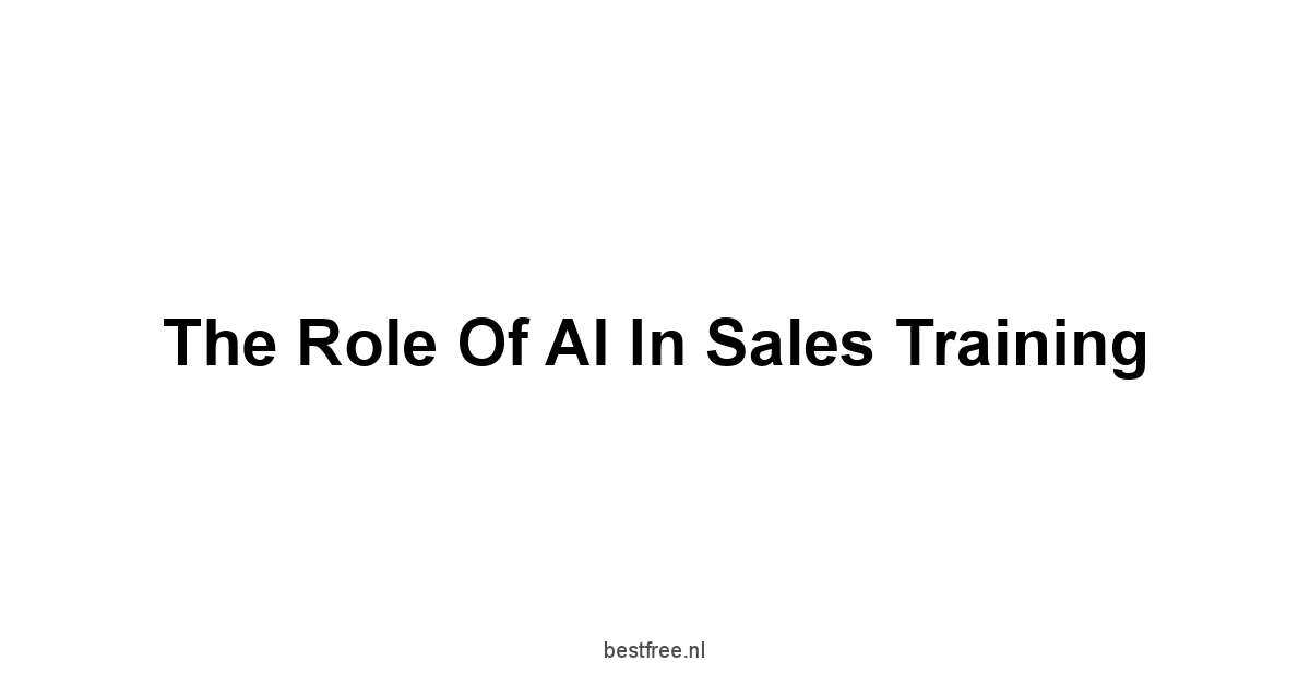 The Role of AI in Sales Training