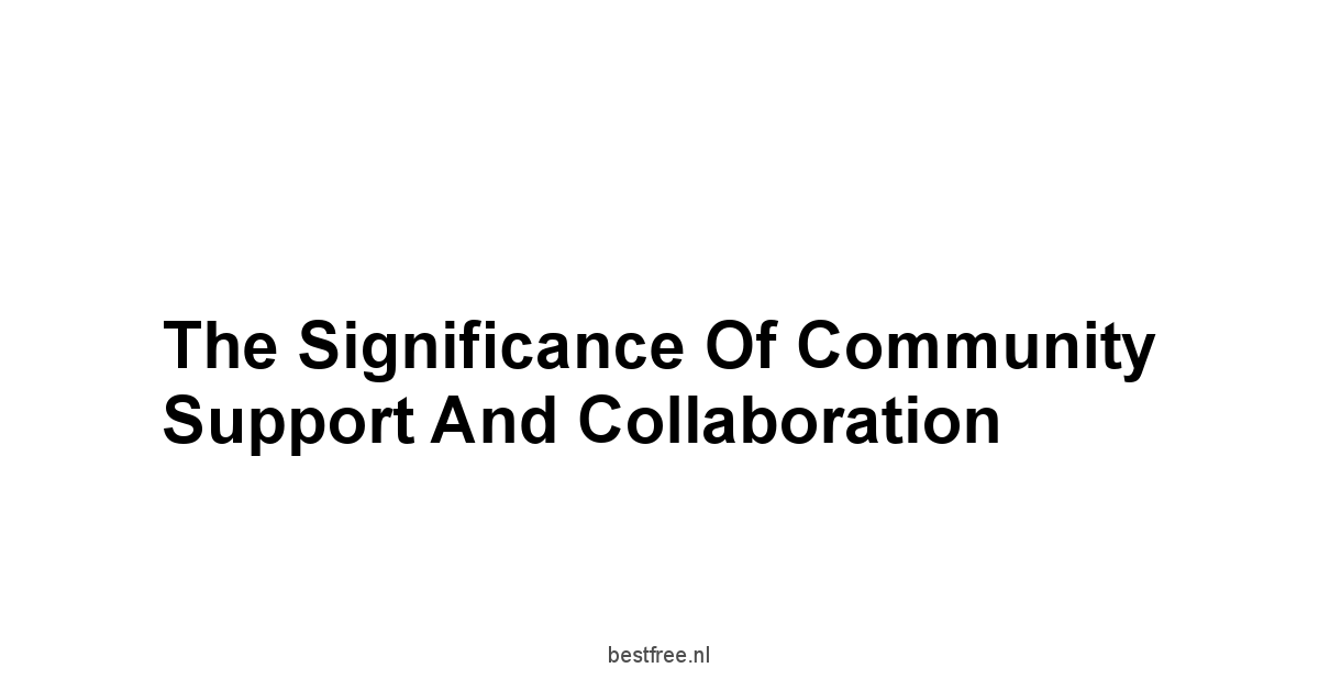 The Significance of Community Support and Collaboration