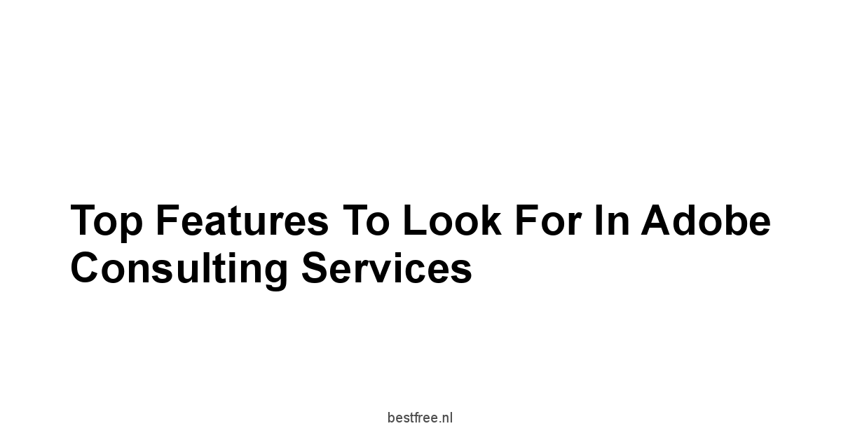 Top Features to Look for in Adobe Consulting Services