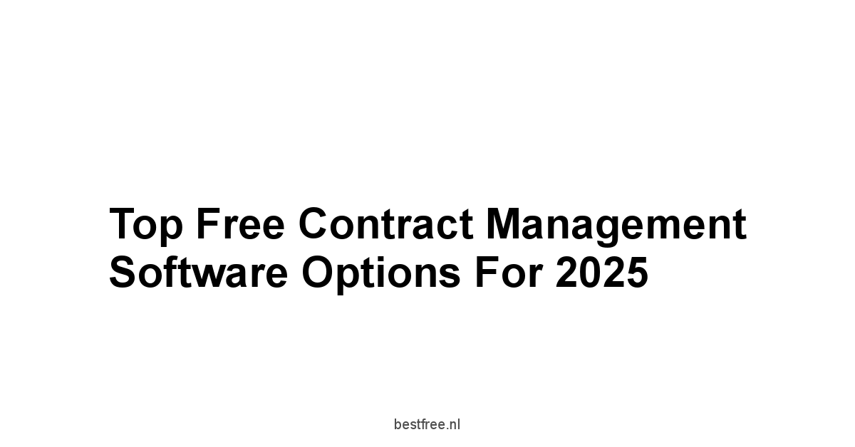 Top Free Contract Management Software Options for 2025