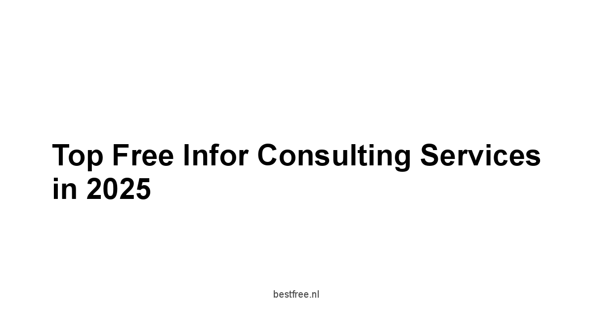 Top Free Infor Consulting Services in 2025