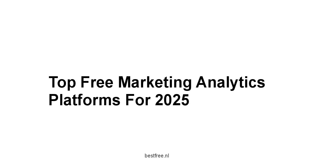 Top Free Marketing Analytics Platforms for 2025