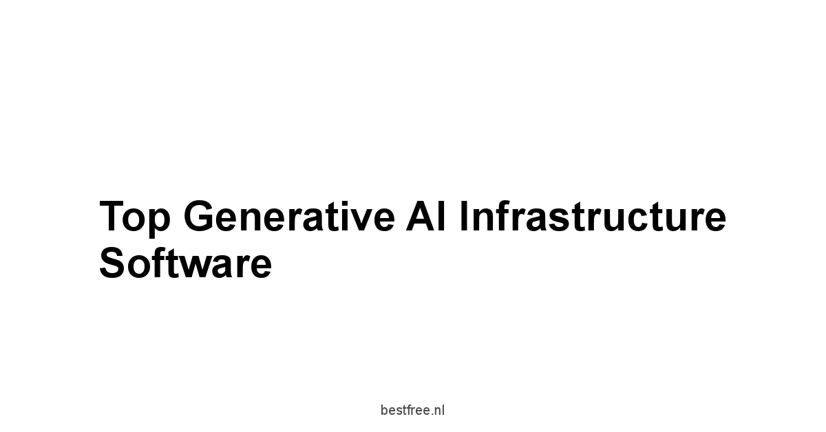 Top Generative AI Infrastructure Software