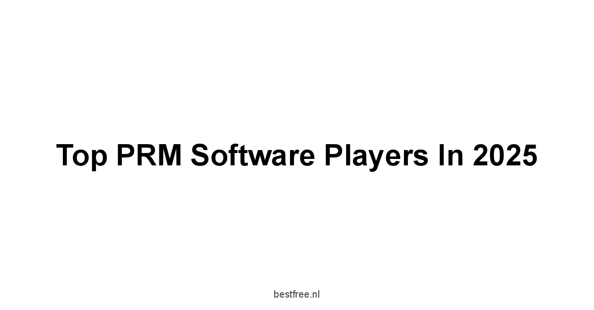 Top PRM Software Players in 2025