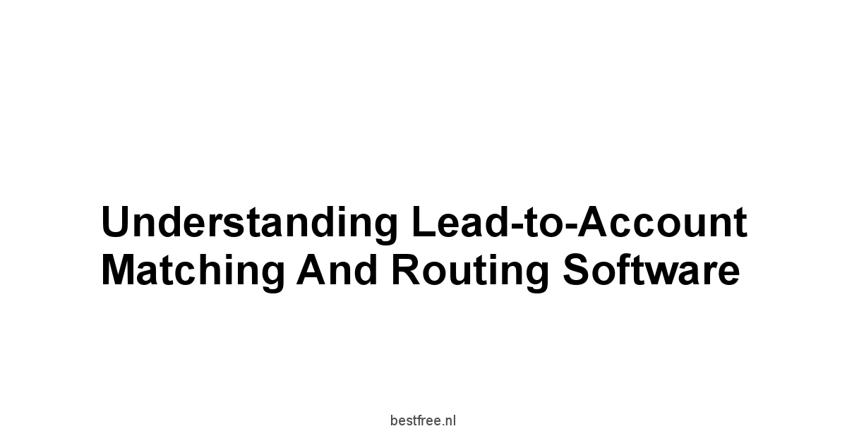 Understanding Lead-to-Account Matching and Routing Software