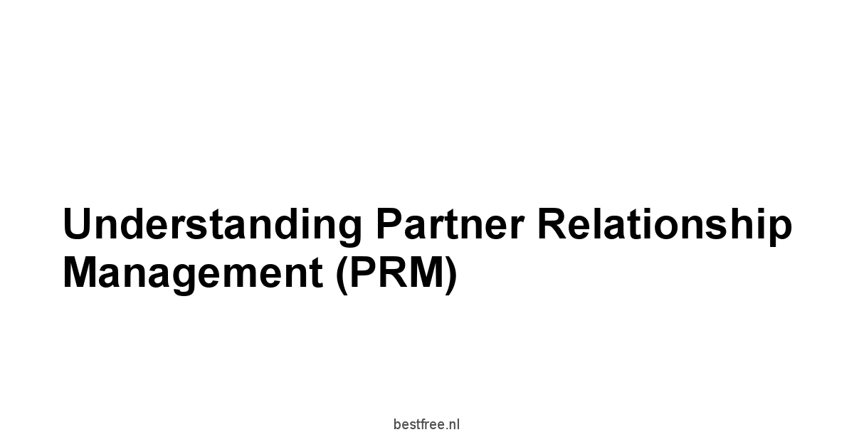 Understanding Partner Relationship Management PRM