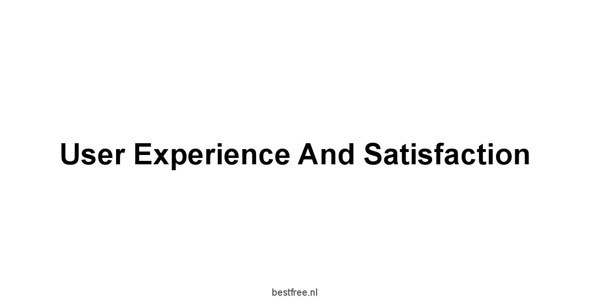 User Experience and Satisfaction